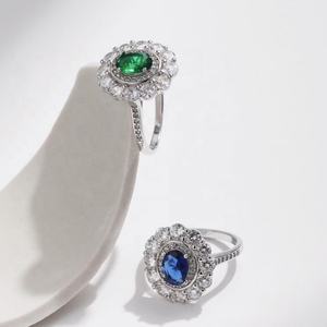 925 Серебряное обручальное кольцо с фианитом - Product Image 4