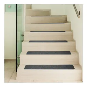 Black/red/white needle felt non slip stair carpet mat