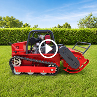 Tondeuse robot diesel haute puissance à chenilles télécommandée, largeur de coupe 80cm, 100cm, 120cm, avec broyeur à fléaux