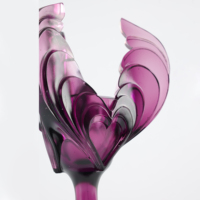 Trophée Cœur d'Ange en Cristal Liuli Haut de Gamme, Design Aile, Brevet Original Exclusif, pour Célébrations Anniversaires et Centenaires
