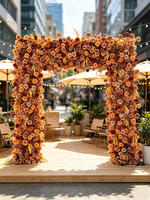 Arche de fleurs artificielles en soie blanche moderne, durable et de haute qualité pour la décoration de mariage, d'événements et de fêtes