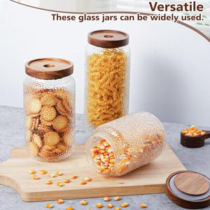 Home and Kitchen Accessories Storage <b>Boxes</b> Borosilicate Glass Containers for Food Storage Weck Mason Jars with Wooden Lids - Product Image 3