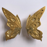 Poignée de meuble en laiton en forme de papillon, bouton décoratif vintage pour tiroir, armoire, placard, quincaillerie de cuisine