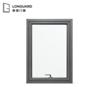 Fenêtre à auvent en aluminium à ouverture horizontale pour villa, double vitrage, isolation thermique, étanche, insonorisée, moderne, verre sur mesure