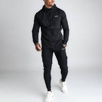 Pantalon de survêtement noir personnalisé avec logo pour homme, grande taille, en molleton bouclette, vente en gros