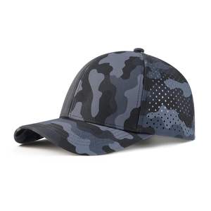 Casquette de baseball écologique à séchage rapide pour hommes coupe au laser maille snapback chapeau bord incurvé - Product Image 3
