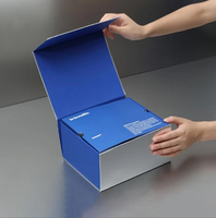 Grande boîte cadeau rigide à couvercle rabattable avec fermeture magnétique, en carton recyclable, couleur personnalisable, pour cadres photo, cosmétiques, livres, estampage
