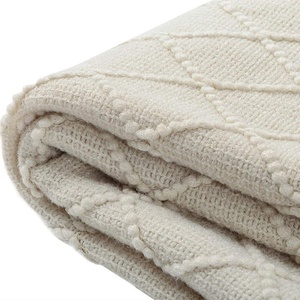 Chăn Ném Kết Cấu Rắn Mềm Sofa Couch Cover Trang Trí Chăn Dệt Kim - Product Image 3