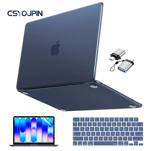 Étui mat givré pour <span class=keywords><strong>MacBook</strong></span> Neo <span class=keywords><strong>13</strong></span>" 2026 A3404 (4 en 1) Kit Coque rigide ultra-fine résistante aux traces de doigts Protection de l'écran - Product Image 1