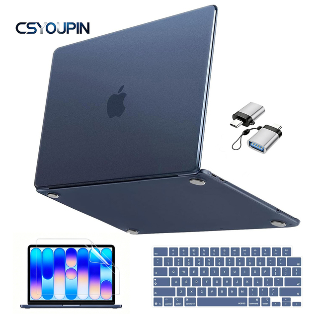 Matte Frosted Case for MacBook Neo 13" 2026 A3404 (4 in 1) Kit Ultra-Thin Fingerprints Resistant Hard Shell Case Cover Protector