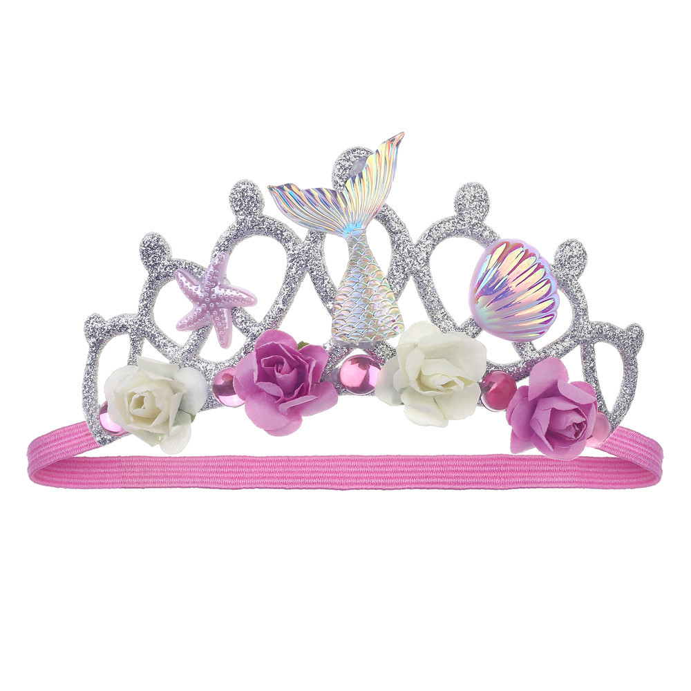 Partycolare- Tiara Corona Principessa Argento con cuori per Feste ed Eventi