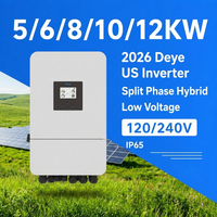 Onduleur hybride Deye SUN-12K-SG05LP2-US-SM2 12000W 12kW monophasé 120V/240V, 16 unités en parallèle, IP65, pour stockage d'énergie domestique, UL1741
