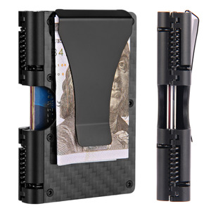 Minimal <span class=keywords><strong>Wallet</strong></span> Rfid Tarjetero con Correa Cartera Hombres Slim Anti-robo Hombres Carteras de lujo Fabricante Caja de metal - Product Image 5