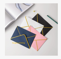 Enveloppes européennes personnalisées en forme découpée, nacrées, couleur unie, classiques, pour invitations et cartes de remerciement de mariage