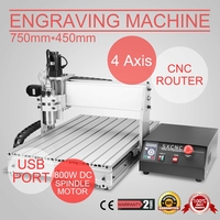 Routeur CNC USB 4 axes Vevor 6040 avec refroidissement par eau, graveur et fraiseur avec broche de 800W, composant principal à quatre axes (axe rotatif)