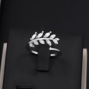 Anillos de Boda Plateados al por Mayor JXX, Estilos Variados para Mujer, Diseño de Flor con Circonita, Hechos Principalmente de Latón - Product Image 6