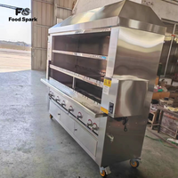 Machine à griller automatique rotative au charbon de bois brésilienne / Four à shawarma au gaz GPL / Barbecue électrique pour kebab doner