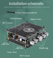 XY-S220H Module amplificateur de puissance Bluetooth 2.1 canaux TDA7498 caisson de basses haut et bas 160W * 2 + 220W Super Tpa3116