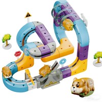 Juego de Pistas de Carreras 3D Flexibles con Rieles de Levitación Magnética, Tren Eléctrico de Ensamblaje para Niños con Bloques de Construcción STEM Maglev