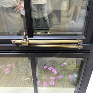 <span class=keywords><strong>Fenêtre</strong></span> à battant arquée en aluminium à double vitrage trempé anti-effraction, résistante aux impacts d'ouragan, pour appartement, hôtel, résidence - Product Image 6