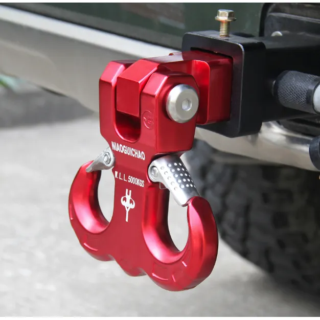 Crochet de remorquage tout terrain en aluminium, 4x4, accessoires automobiles, camion, couleur rouge