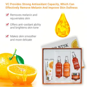 Private Label Vitamin C Skin Care Set Anti Wrinkle Whitening Skin Care Set For Dry Skin