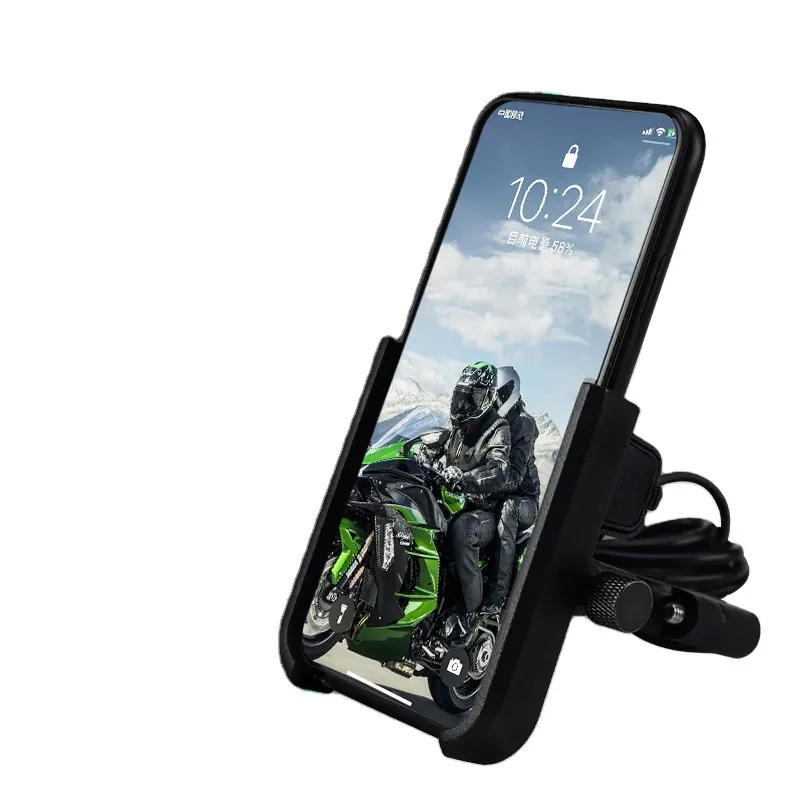 Aluminium Alloy Mobile Phone Holder Bike Motorcycle Cell Phone Holder Motorcycle Holder Phone Charger