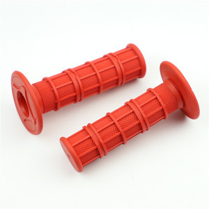 <b>Motorcycle</b> Handlebar <b>Grips</b> Rubber Anti Slip Cylindrical For Replacement Repair Orange - Product Image 2