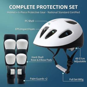 Casque de sécurité pour enfants, garçons et filles, pour le cyclisme, le roller et la trottinette, en matériau PCEPS, couleur unie - Product Image 2