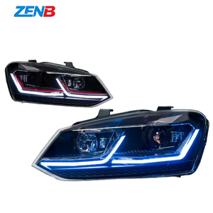 Conjunto de Faros LED para Volkswagen <span class=keywords><strong>Polo</strong></span> 6R <span class=keywords><strong>6C</strong></span> 2011-2018, Forma de L Doble, DRL, Señal de Giro Secuencial - Product Image 6