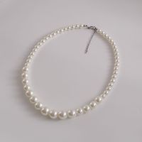 Collier à boules dégradées en plastique plaqué or pour femmes, classique, rétro, élégant, pour mariage et soirée