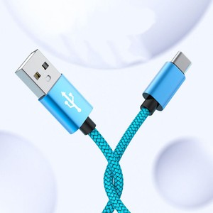 快速充电尼龙编织 <span class=keywords><strong>USB</strong></span> A 转 Type C 数据传输线纯铜电源线适用于三星小米安卓 - Product Image 3