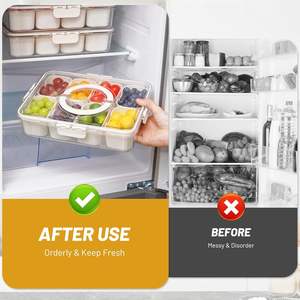 Boîte à collations portable à 8 compartiments avec compartiments étanches pour un stockage facile des aliments - Product Image 3