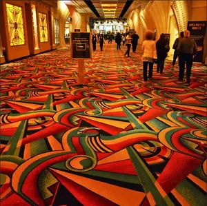 Luxury fireproof commercial banquet room carpet wall to wall hotel corridor broadloom cinema casino carpet