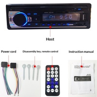 Nouveau lecteur MP3 de voiture 1DIN avec LED, USB, Bluetooth, autoradio avec radio FM pour mise à niveau audio automobile