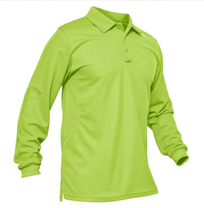 DFT01 Vente en gros en stock, expédition rapide, chemises polo longues bleu ciel, chemises tactiques à manches longues, multicolores bleu, vert, rouge, marine - Product Image 5