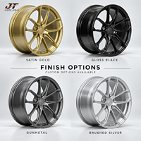 Jantes forgées 6061-T6 à double rayon, finition or poli, concaves, 18-22 pouces, 5x112 5x114.3 5x120 pour BMW Audi Mercedes-Benz