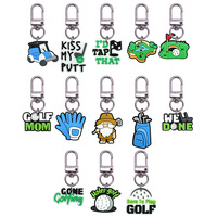 Porte-clés en PVC Série Dessin Animé Balle de Golf Modèle 25076 - Couleur et Logo Personnalisables - Cadeau Best-Seller pour Pendentif de Sac