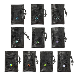 Pochette de dés en oeil de dragon de couleur aléatoire avec logo personnalisé sac fait main à la mode pour ranger les jeux RPG de donjons et de dragons ensemble de dés fantaisie - Product Image 2