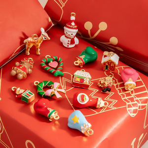 Christmas Cartoon Resin Jewelry Charms For DIY Necklaces <b>Bracelets</b> Earrings Pendants Ornaments Gift Decorations - Product Image 2