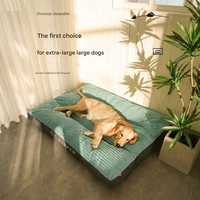 Lit pour chien extra large, tapis plat pour animaux de compagnie, coussin en velours côtelé, cama para perro grande, matelas doux et lavable pour les races extra larges