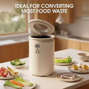 Electric Household Food Waste Composter 4.5L Large Capacity Automatic Die-Cast Aluminum + Ceramic <b>Kitchen</b> Disposer 16.1" Height - Product Image 2