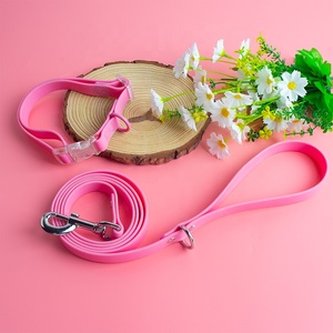 <span class=keywords><strong>Collar</strong></span> de perro de goma gruesa y flexible resistente al agua fácil de limpiar, juego de correas de nailon, correa de goma para perro con etiqueta Nam personalizada - Product Image 6