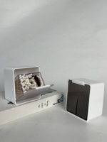 Hotsale multifonction soins de la peau Table coton-tige support de rangement Portable anti-poussière bureau cosmétiques boîte de rangement