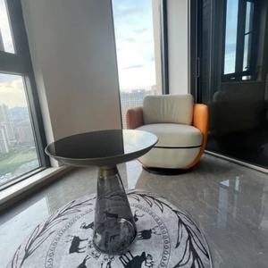 Fauteuil pivotant confortable en velours capitonné de style moderne Zxm, fauteuil d'appoint pour salon, bureau, détente - Product Image 5