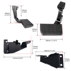 บันไดเหยียบท้ายรถยนต์ รุ่น 75328-01A สำหรับ Ford F150 ปี 2021-2023 วัสดุอลูมิเนียมอัลลอยด์ สำหรับติดตั้งเพิ่มเติม/อัพเกรด - Product Image 1