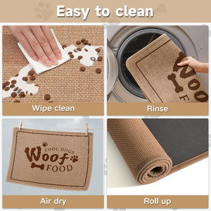 Grenzüberschreitende Rechteckige Futtermatte aus Mischmaterial für Hunde und Katzen, Waschbar, Saugfähig, Rutschfest, für Ruhe/Schlaf/Training - Product Image 4