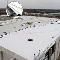 Membrane d'étanchéité en PVC pour toiture, résistante aux UV, feuille flexible pour usage extérieur sur les bâtiments de bureaux modernes