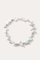 Collier à breloques en turquoise naturelle plaqué or, certifié CE ASTM REACH, bijoux de mode, cadeau tendance pour les fêtes