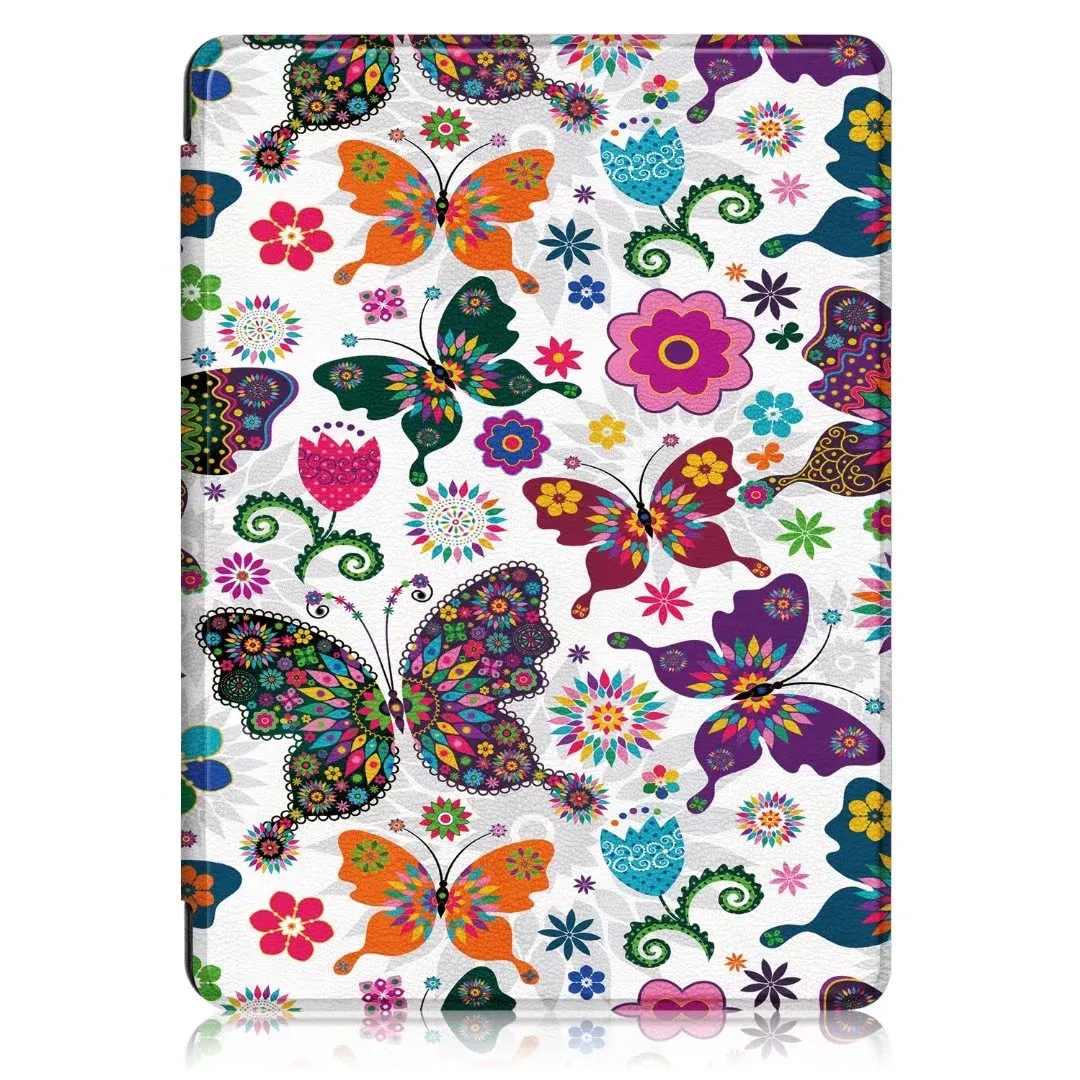 Wholesale Colorful Printing Smart PU Protective Case for Kindle Paperwhite 2021 Tablet Ebook Reader Case Cover